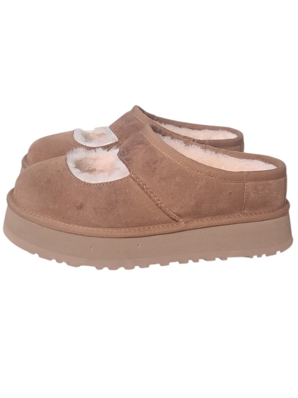 UGG Bea Suede Platform Mary Jane Mules 8.5